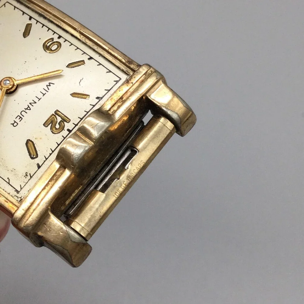Vintage Wittnauer Mens Watch 24mm 10K RGP Manual Not Running For Parts or Repair